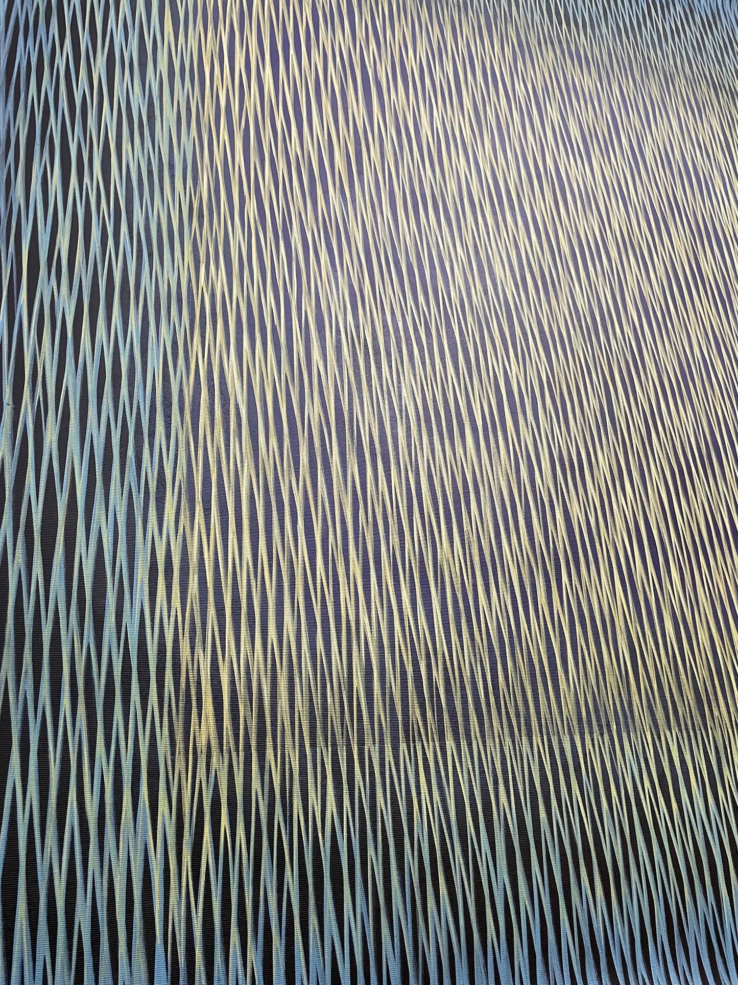 Painting with wavy pattern in black and white