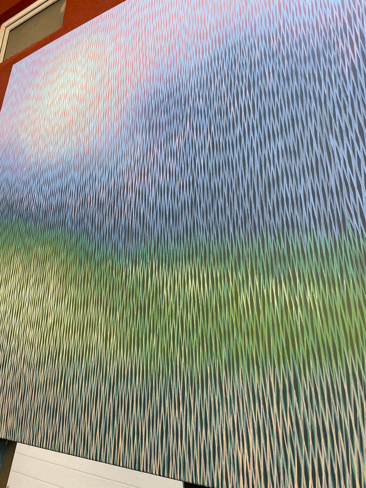 An exceptional modern abstract landscape art by Vasyl Kolodiy 