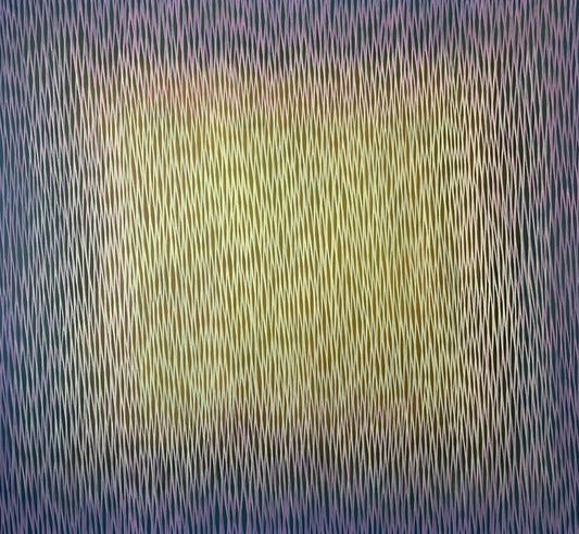 Abstract pattern of vertical lines in a gradient of colors