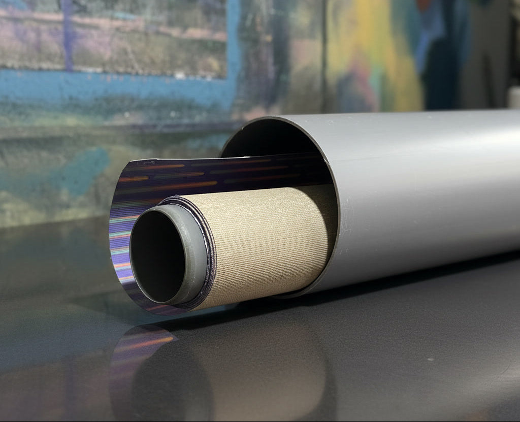 carefully packed in a durable tube