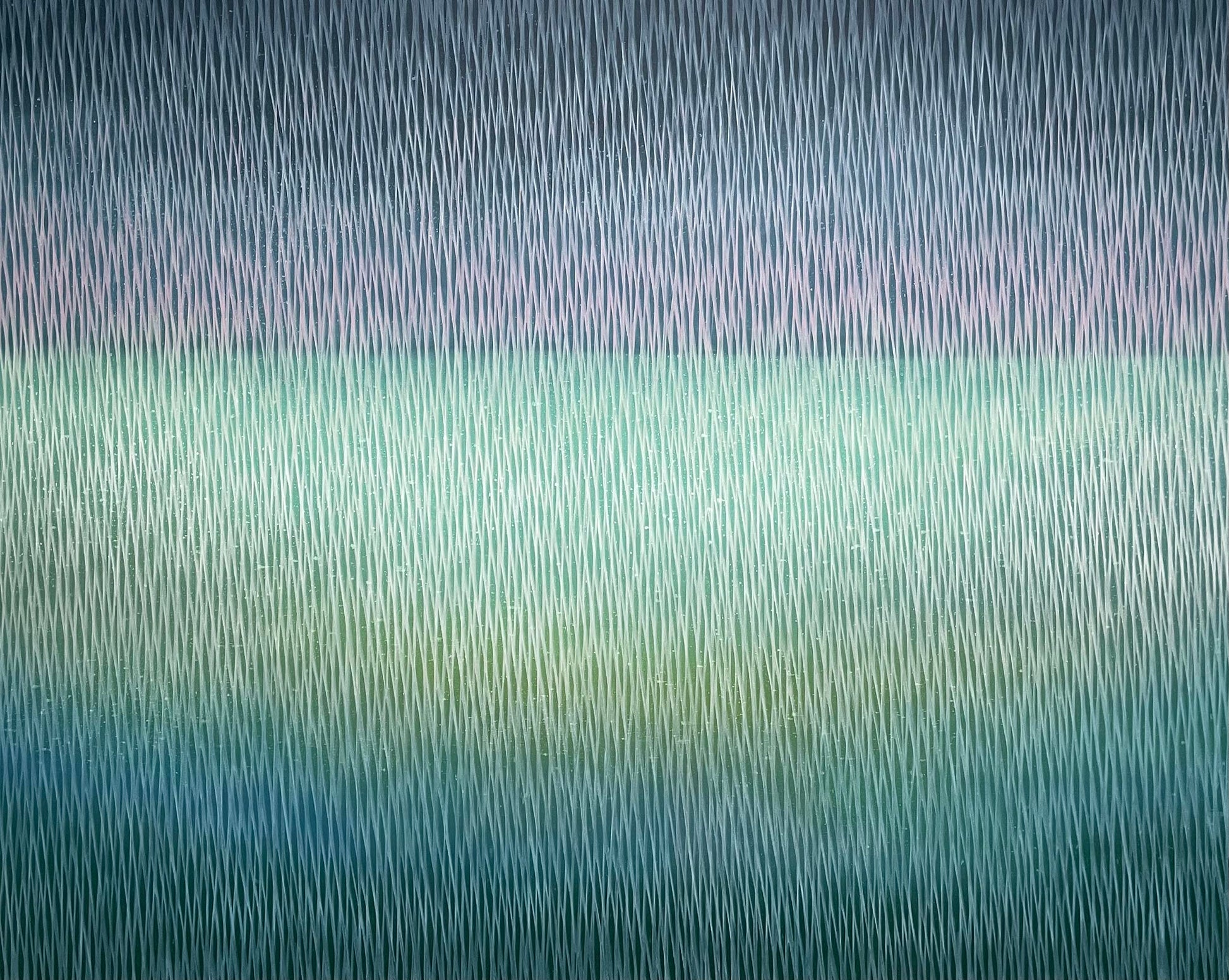 Gradient background transitioning from purple to green with a textured pattern