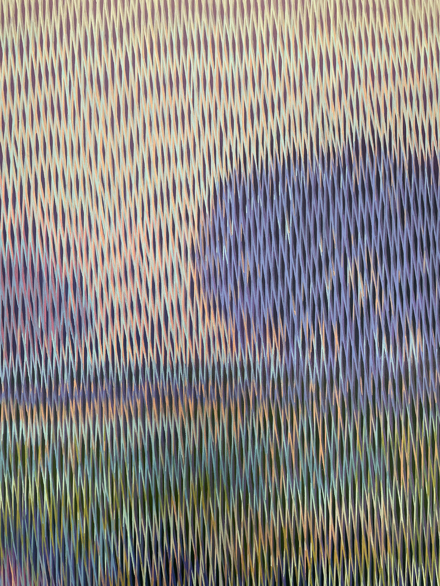 Abstract pattern with wavy lines in multicolors