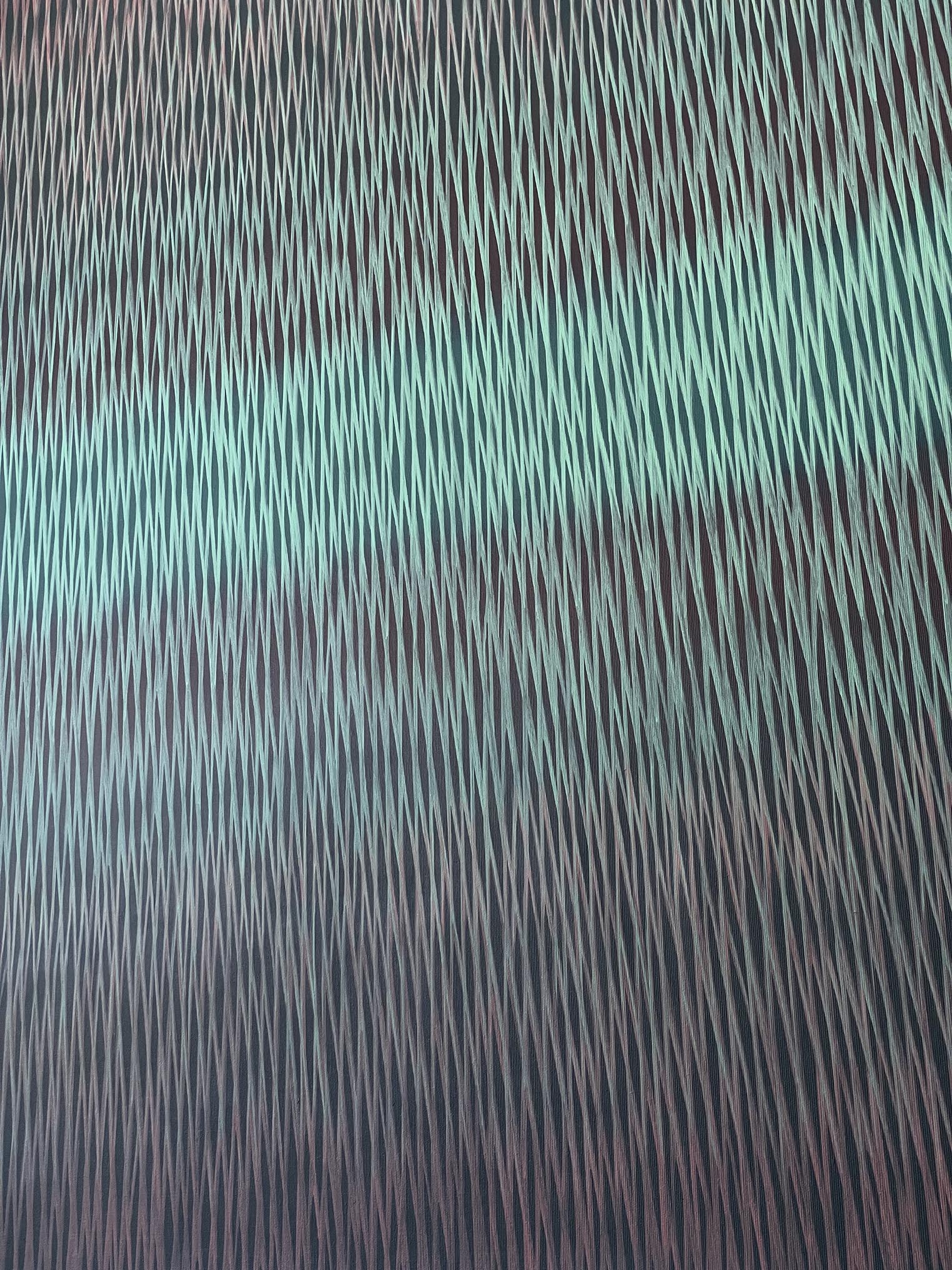 Textured fabric with wavy pattern in green and black