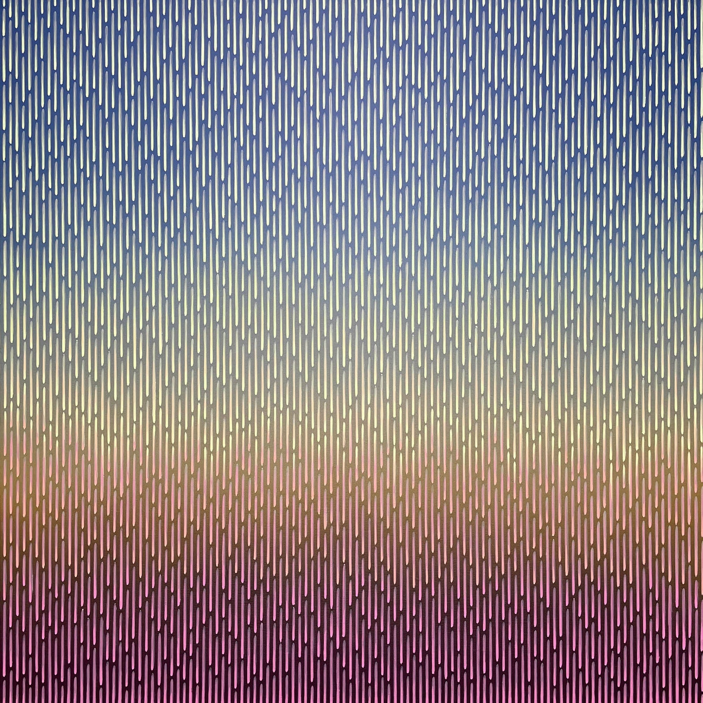 contemporary painting with blue, purple, and pink colors
