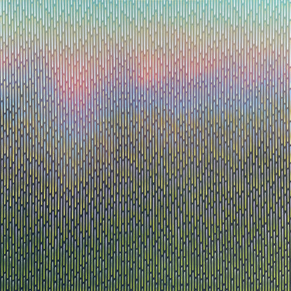 Atmospheric mountain mirage abstract painting No. 79 by Vasyl Kolodiy, collectible fine art for modern interior design.