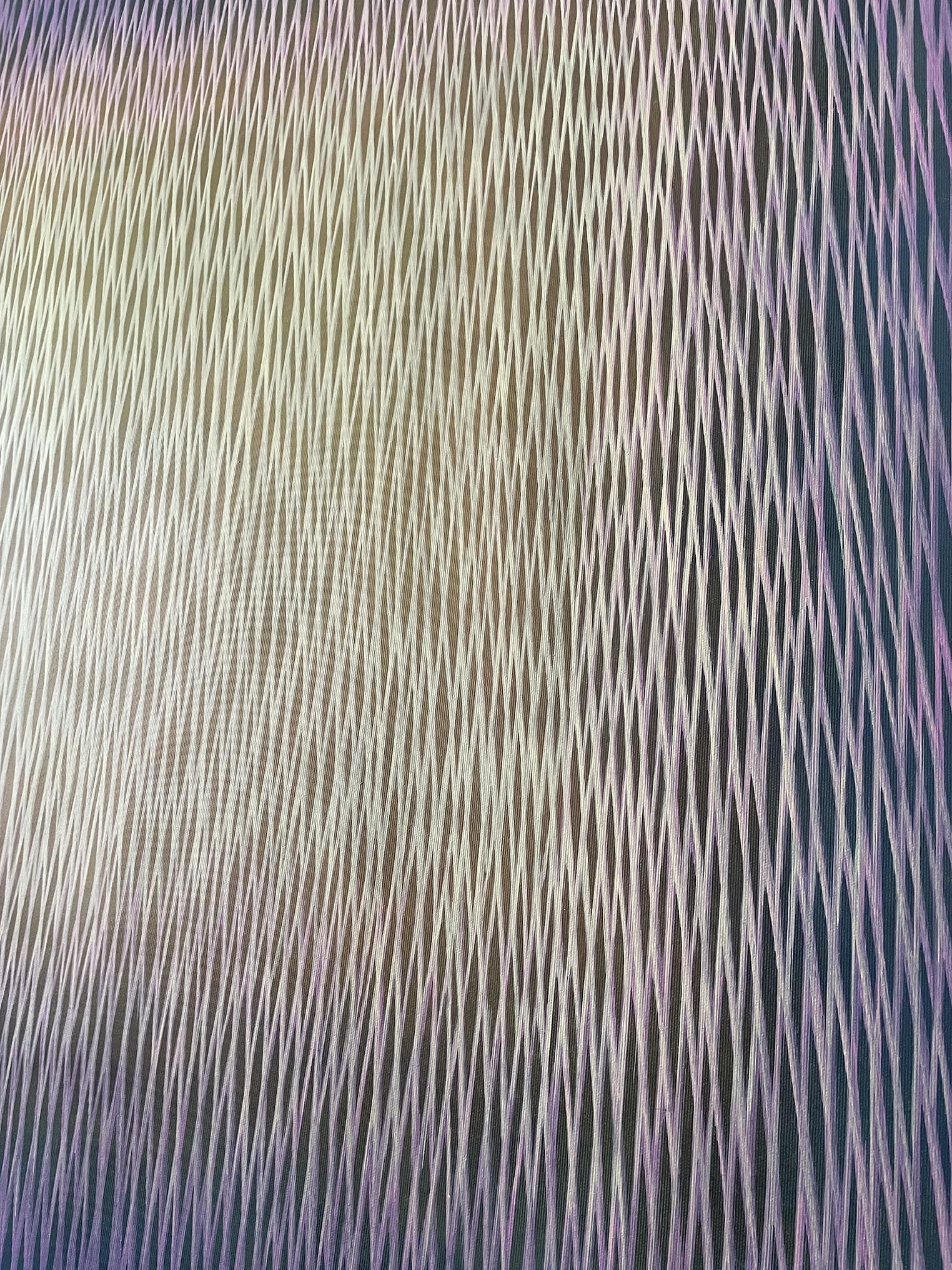 close up of canvas painting with visible strokes