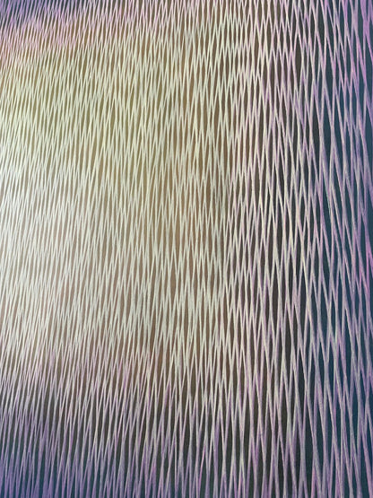 close up of canvas painting with visible strokes