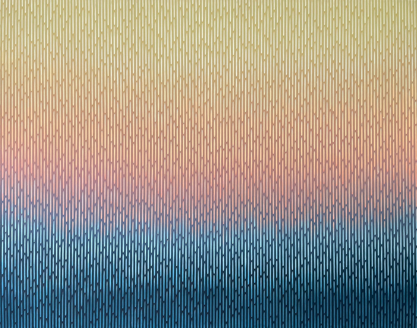 Contemporary op-art landscape Mirage No. 58 by Vasyl Kolodiy, authentic original acrylic painting available on Shopify.