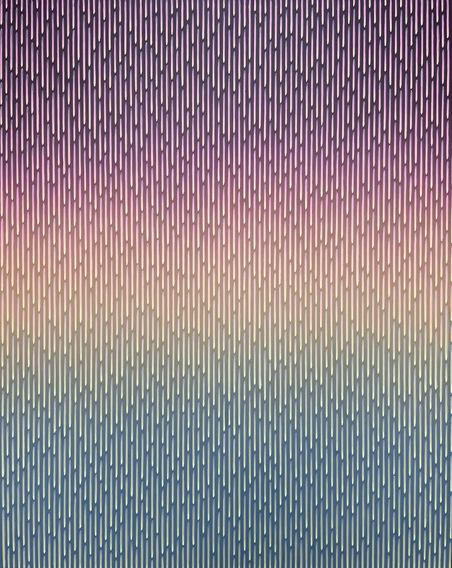 Gradient painting with vertical lines transitioning from purple to blue