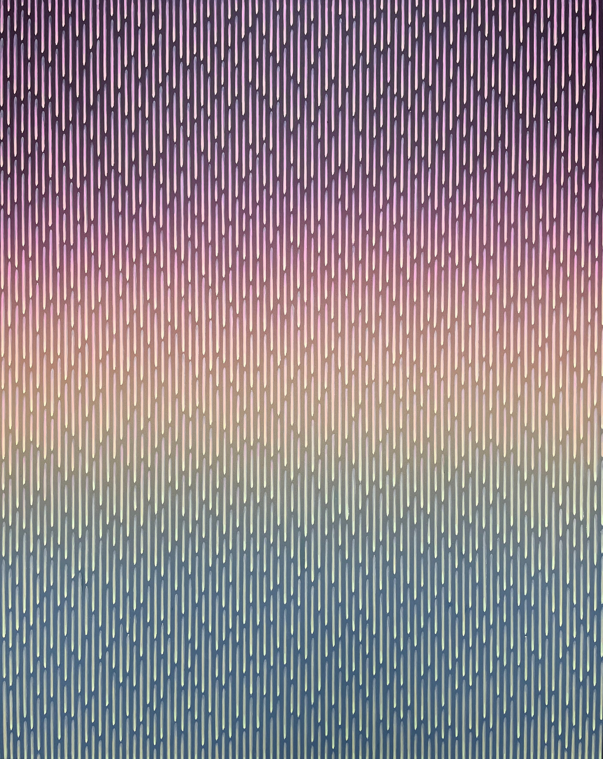 Gradient painting with vertical lines transitioning from purple to blue