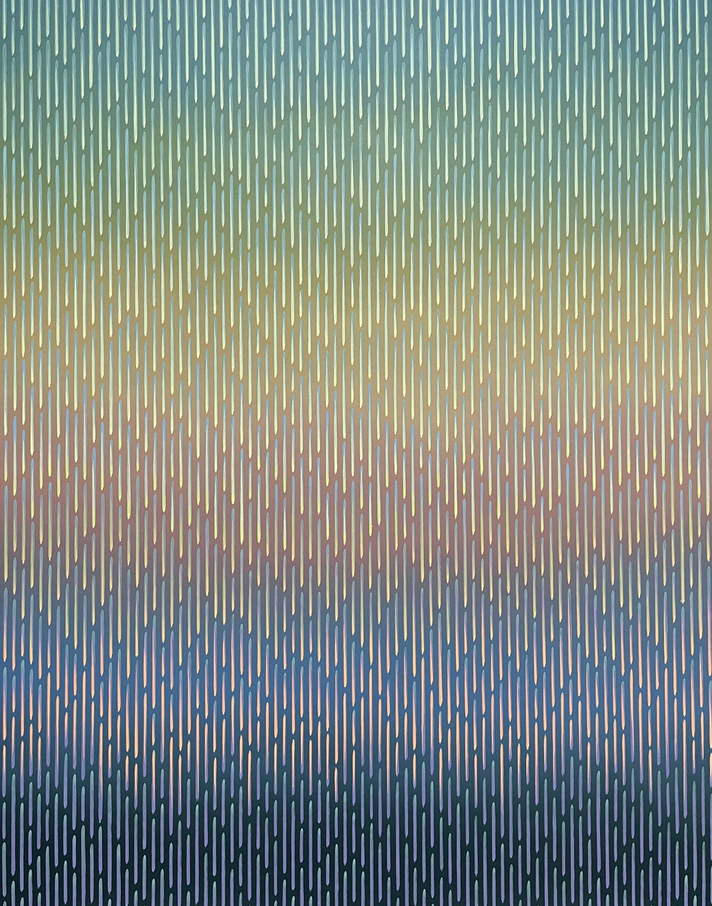 Deep blue abstract gradient Mirage No. 77 by Vasyl Kolodiy, modern nautical-inspired fine art in signature technique.