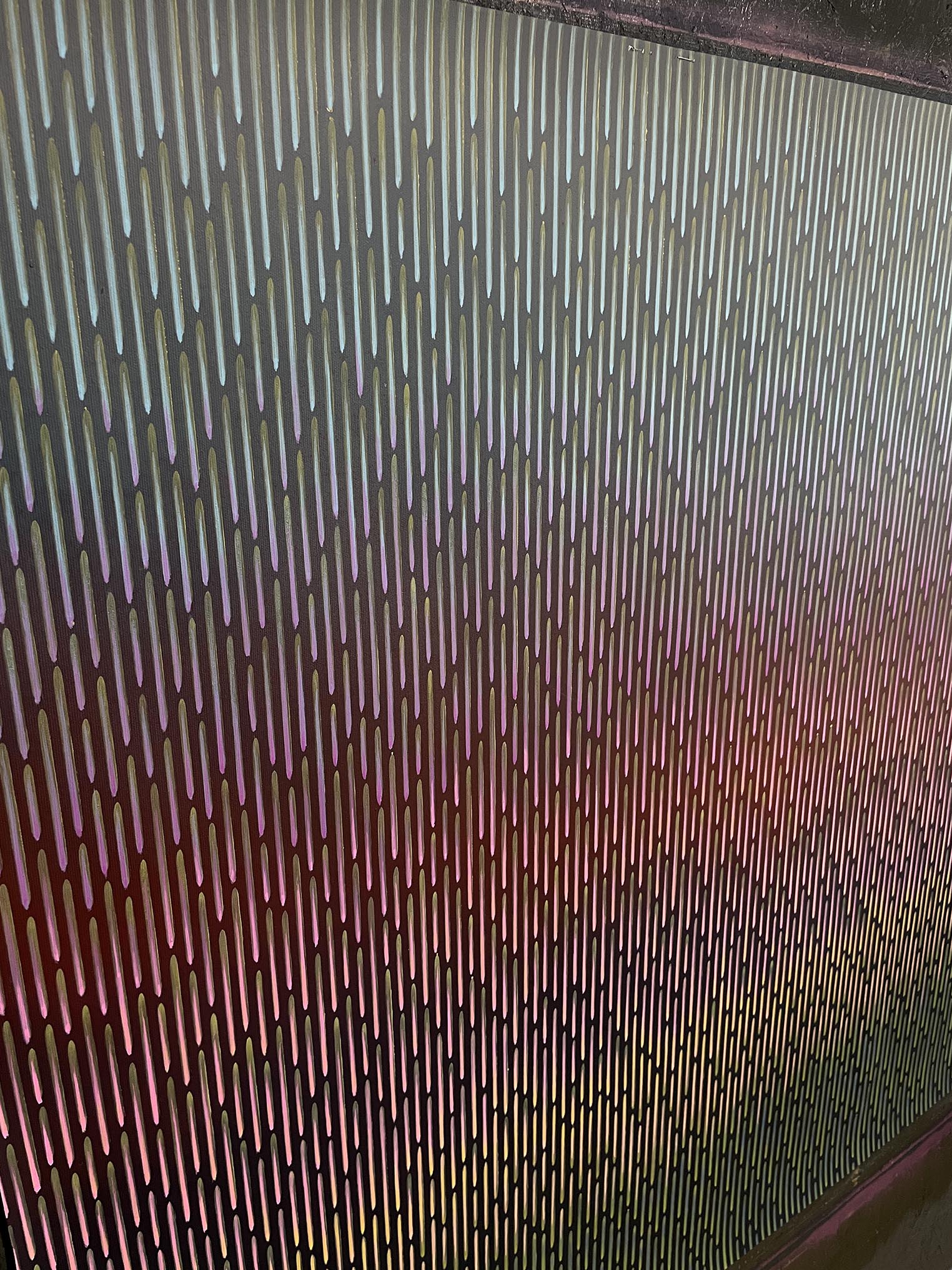 Close-up detail of the digital-like precise brushwork creating a modern artistic effect on Mirage No. 71 painting.