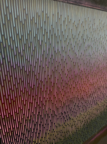 Close-up detail of the digital-like precise brushwork creating a modern artistic effect on Mirage No. 71 painting.