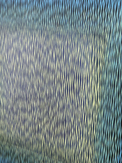 Abstract pattern of vertical lines on a blue background