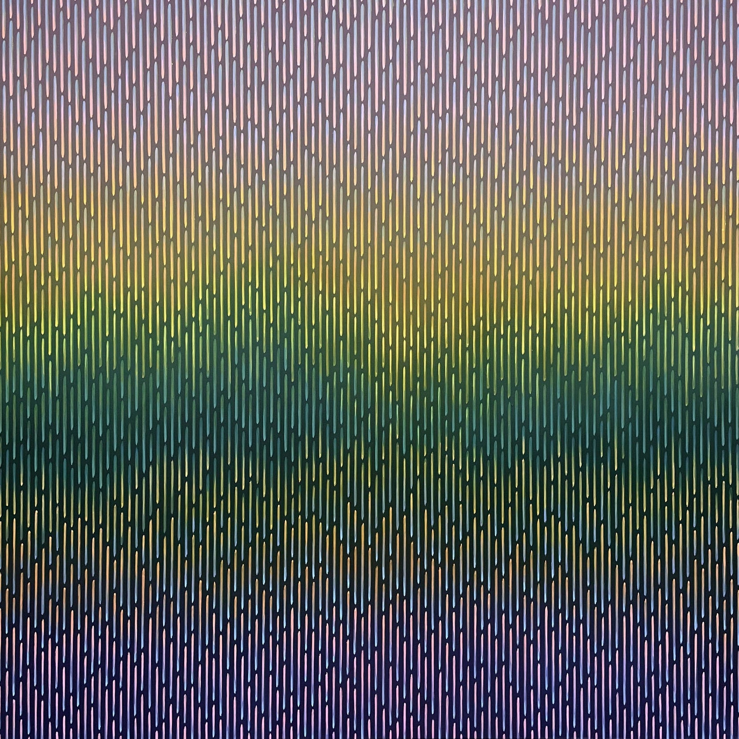 Ethereal nature abstract painting Mirage No. 72 by Vasyl Kolodiy, original hand-painted modern acrylic art for art collectors.