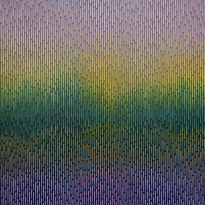 Ethereal nature abstract painting Mirage No. 72 by Vasyl Kolodiy, original hand-painted modern acrylic art for art collectors.