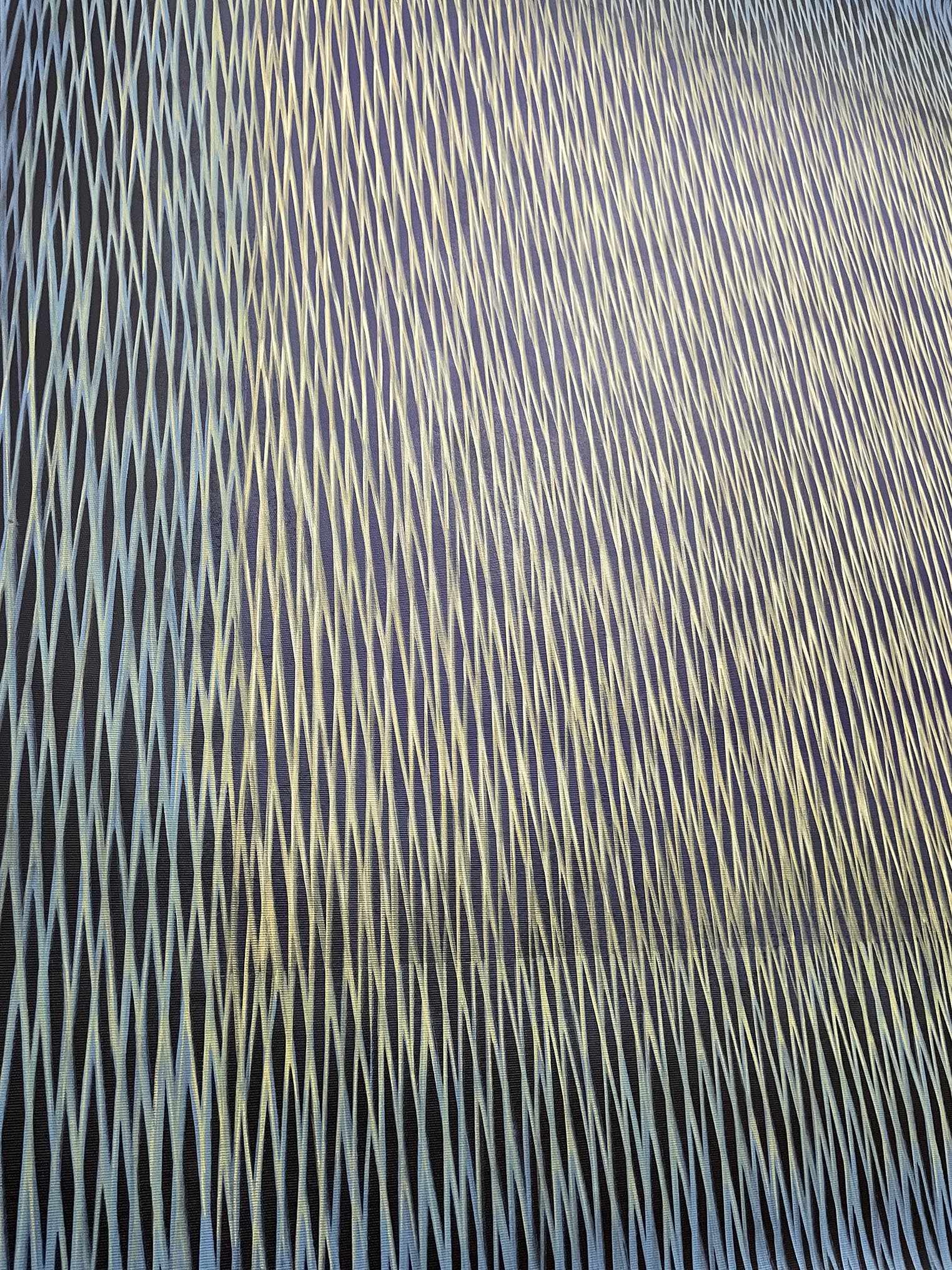 Painting with wavy pattern in black and white
