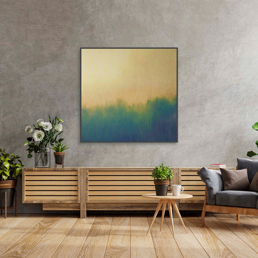 Original contemporary painting in interior