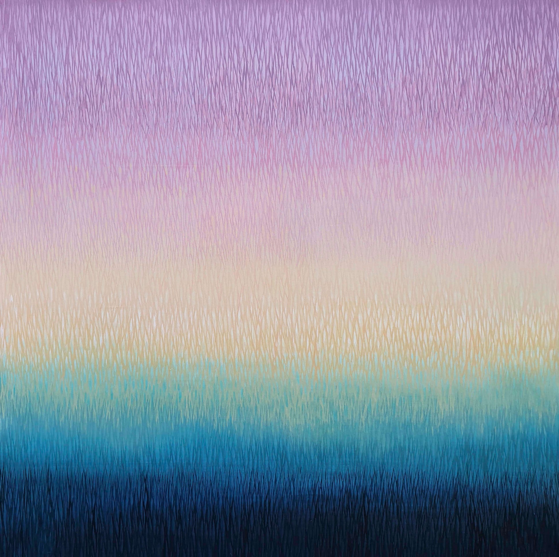 Gradient original artwork transitioning from purple to blue with a textured pattern.