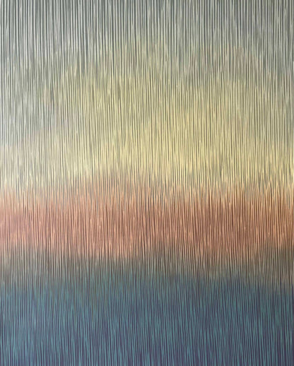 Original painting Mirage 3 with gradient color from blue to yellow by VasylKolodiy