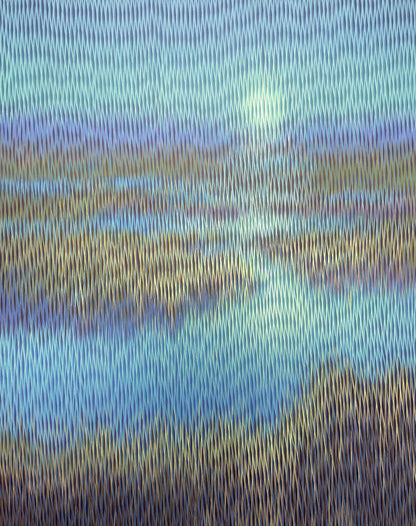 Abstract pattern with blue and green hues