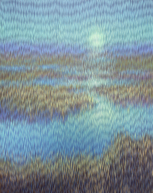 Abstract pattern with blue and green hues