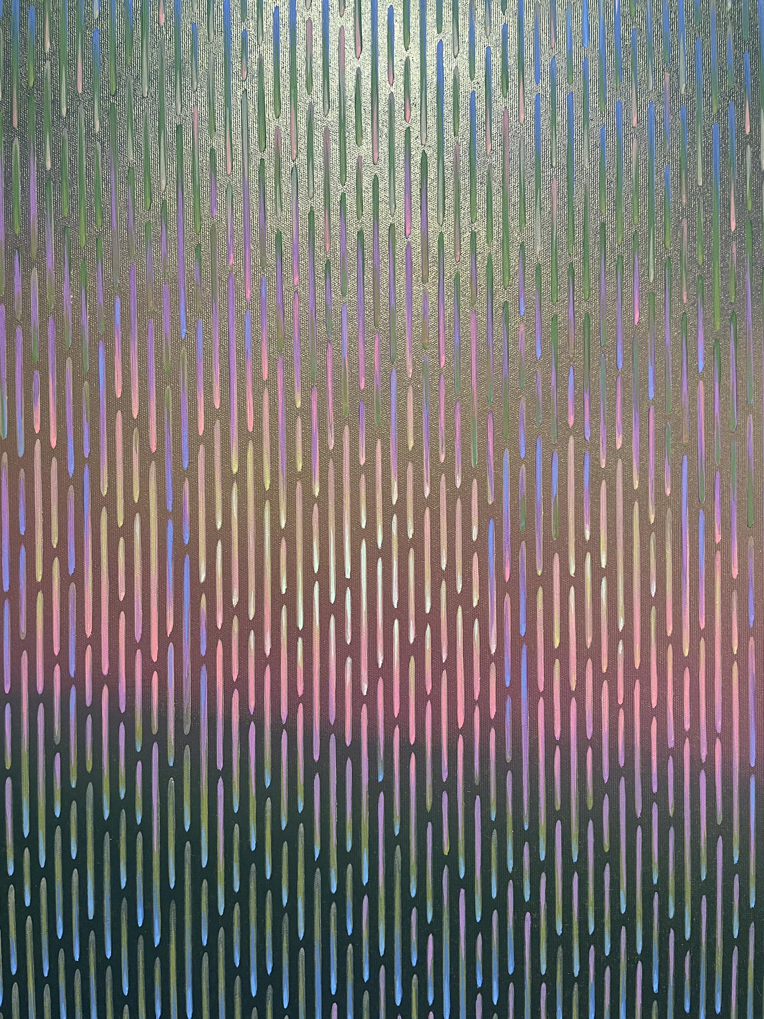 Gradient pattern with vertical lines transitioning from green to purple