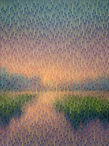 Abstract pattern with vertical lines and gradient colors
