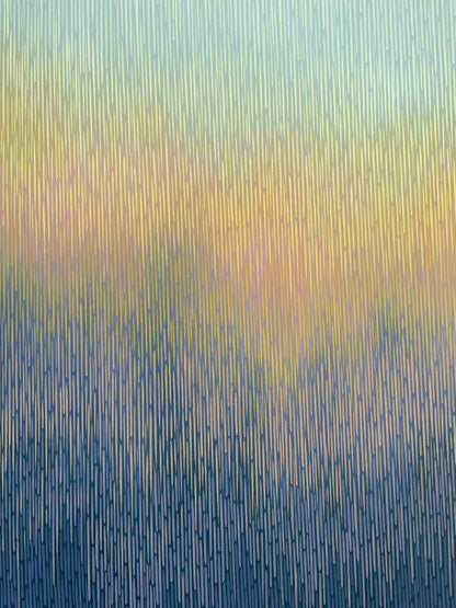 Gradient background transitioning from blue to yellow