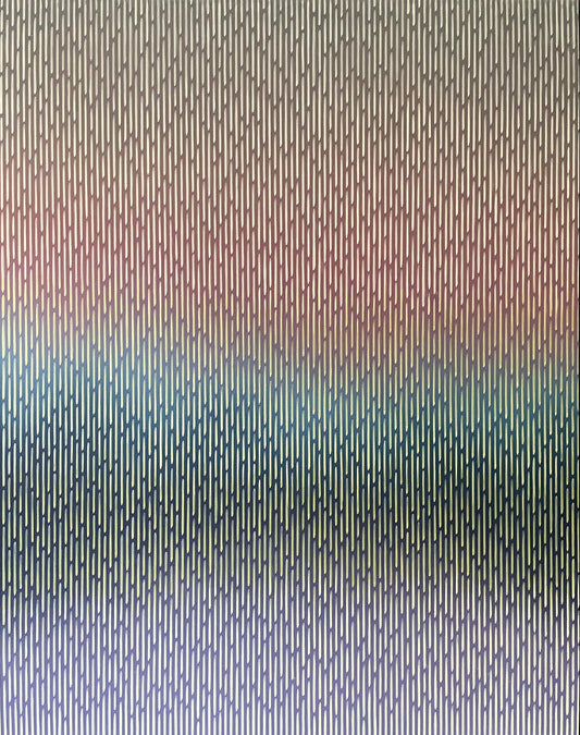 Radiant sunset abstract nature painting Mirage No. 54 by Vasyl Kolodiy, exclusive investment art for contemporary spaces.