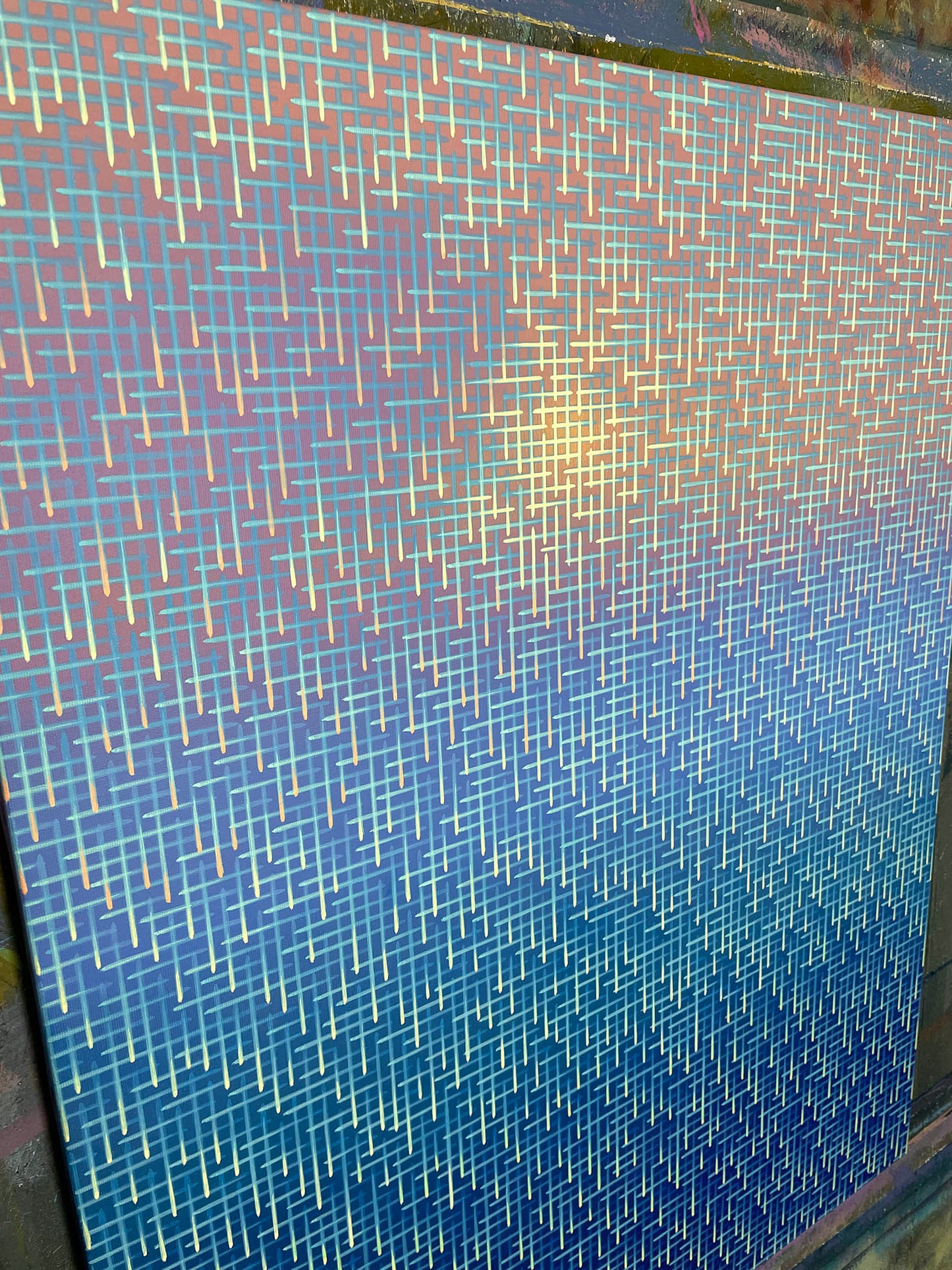 textured abstract painting detail