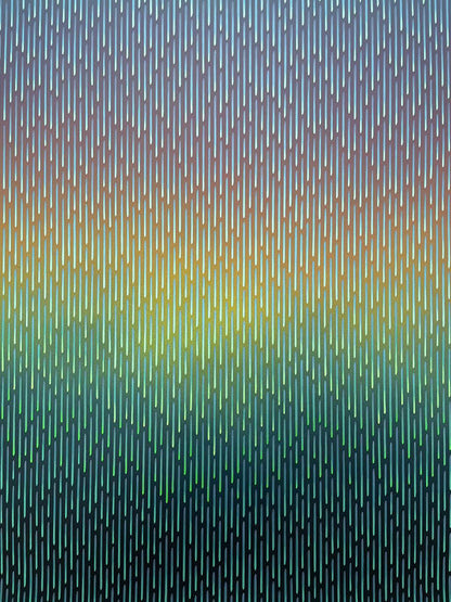 Gradient pattern with vertical lines transitioning from blue to green